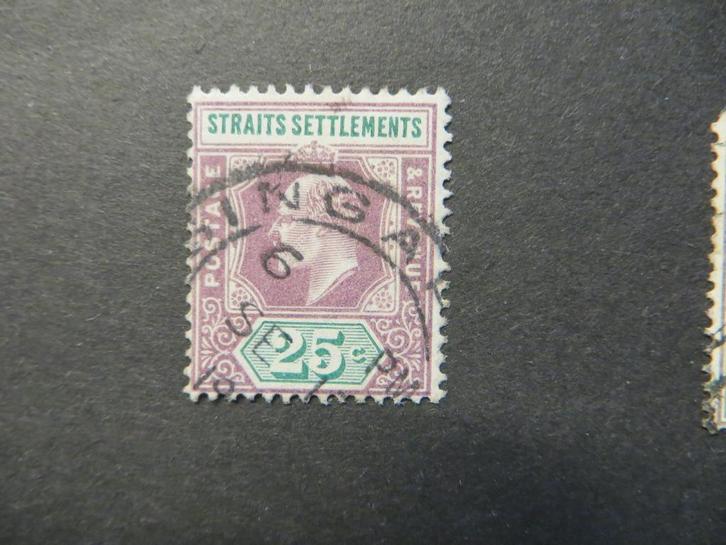 A06085: Straits Settlements EVII 25 c MCA, Postzegels en Munten, Postzegels | Azië, Ophalen of Verzenden
