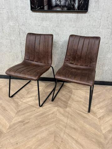 Setje 2 eetkamerstoelen Bunol Towerliving donkerbruin *nieuw beschikbaar voor biedingen