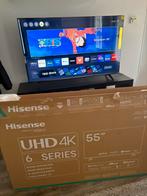 Hisense Smart TV 55 inch UHD 4K, 50 Hz, Zo goed als nieuw, 100 cm of meer, Ophalen