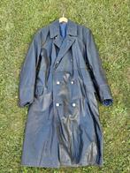 Lange zwarte jas, men in black, solex  politie wanten 1956, Ophalen of Verzenden, Zo goed als nieuw, Maat 42/44 (L), Zwart