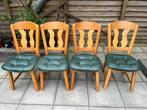 4x eikenhout stoelen z.g.a.n, Ophalen, Bruin, Zo goed als nieuw, Vier