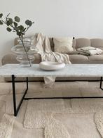 Marmeren Salontafel Modern Design, Ophalen, 100 tot 150 cm, Zo goed als nieuw, Metaal