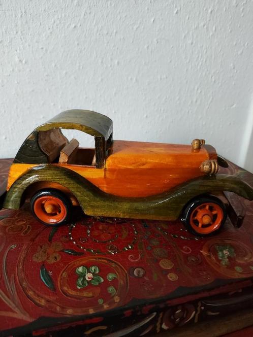 Prachtige vintage houten auto, Antiek en Kunst, Kunst | Designobjecten, Verzenden