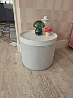 Teddy stof bijzettafel met afneembaar dienblad wit rond, Ophalen, Minder dan 45 cm, Minder dan 55 cm, Gebruikt