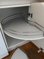 2 Siematic draaiplateaus hoekkast met bevestigingsmateriaal, Huis en Inrichting, Ophalen, Gebruikt, Wit, 50 tot 100 cm