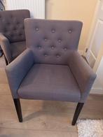 4 dinerstoelen grijs, Huis en Inrichting, Stoelen, Ophalen, Gebruikt, Vier, Stof