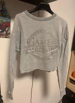 Trui game of thrones M grijs grijze croptop, Verzenden, Zo goed als nieuw, Maat 38/40 (M), Grijs