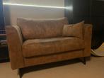 Mooie Chocolade bruine LOVESEAT 1,5zits Micro lederen Bank, Huis en Inrichting, Banken | Bankstellen, Ophalen, Zo goed als nieuw