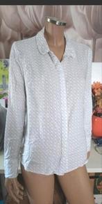 Leuke zachte witte blouse met ruitje Vero Moda maat 42, Vero Moda, Wit, Maat 42/44 (L), Ophalen of Verzenden