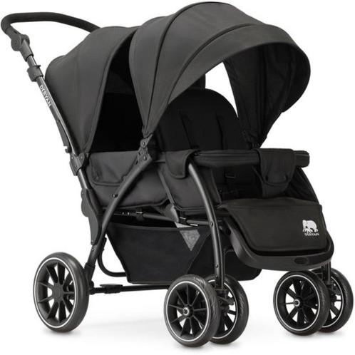 Deryan - Elena Duo Buggy - Zwart, Kinderen en Baby's, Buggy's, Zo goed als nieuw, Overige merken, Duomodel, Verstelbare rugleuning