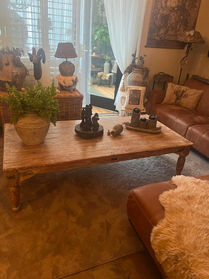 Brokante Boeren Salontafel - 172x86x45 cm, Huis en Inrichting, Tafels | Salontafels, Gebruikt, Minder dan 50 cm, 50 tot 100 cm