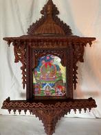 Houtsnijwerk muur altaar, tibet/nepal, Antiek en Kunst, Ophalen of Verzenden