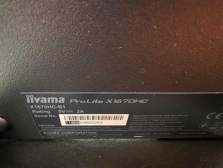 Iiyama ProLite X1670HC - 15.6 inch USB-C Scherm, Computers en Software, Monitoren, Zo goed als nieuw, 60 Hz of minder, USB-C, IPS