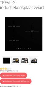 Inductie kookplaat Ikea Trevlig, Ophalen, 4 kookzones, Zo goed als nieuw, Inbouw