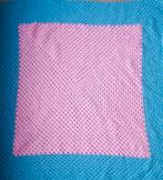 Gehaakt boxkleed Blauw/Roze, Ophalen of Verzenden, Nieuw, Vierkant, Boxkleed