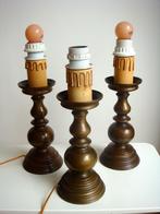 Zware bronzen schemerlampvoeten, set van 3, Ophalen, Gebruikt, Overige materialen, Minder dan 50 cm