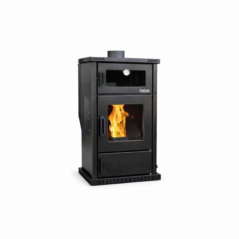 PLT02 Sabah Pelletkachel met Oven –Verwarming , 13 kg - 10KW, Huis en Inrichting, Kachels, Nieuw, Vrijstaand, Pelletkachel, Overige brandstoffen