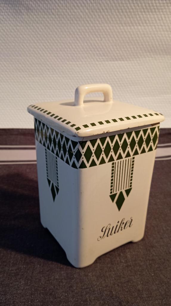Art deco, aardewerk voorraad bus Suiker, Antiek en Kunst, Antiek | Keukenbenodigdheden, Ophalen of Verzenden