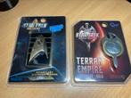 Star Trek QMX badges, mirror universe & cadet, Nieuw, Tv, Ophalen of Verzenden, Beeldje, Replica of Model