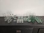 Groen glaswerk / longdrinkglazen / borrelglazen/ likeurglas, Ophalen, Glas, Overige stijlen, Glas of Glazen