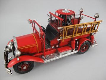 Metalen Brandweerwagen Replica - Decoratie & Cadeau beschikbaar voor biedingen