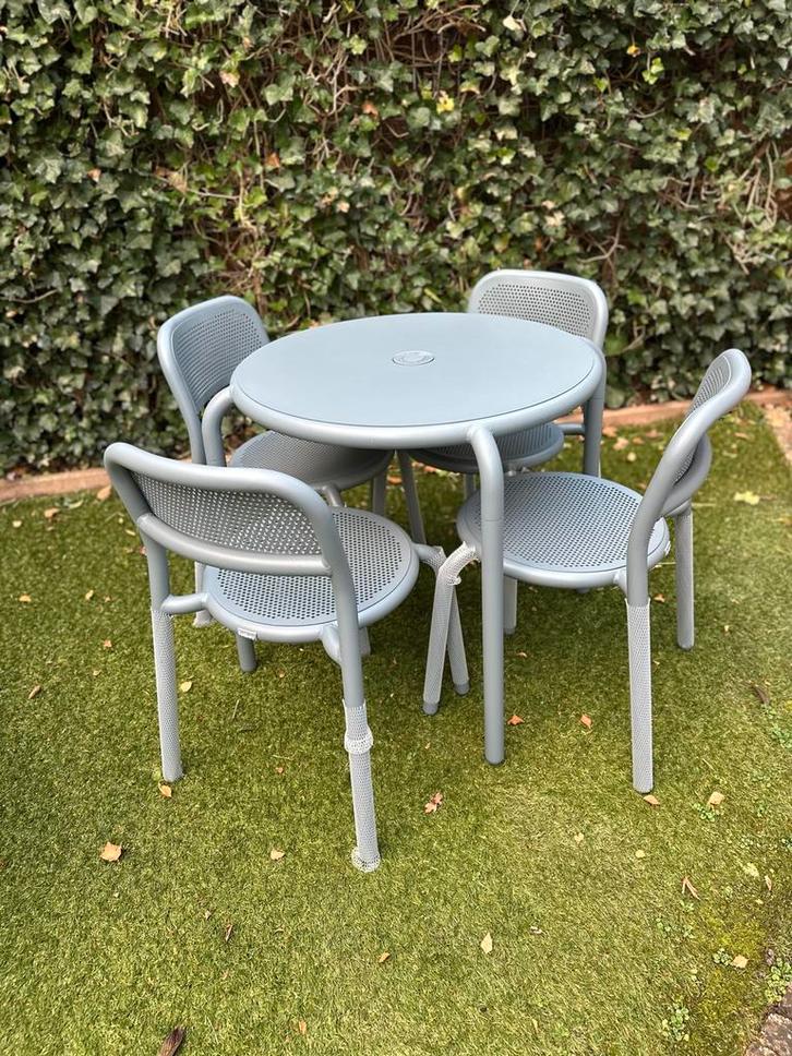 Fatboy Toni Tuinset - Elephant Grey - Nieuwstaat!, Tuin en Terras, Tuinsets en Loungesets, Zo goed als nieuw, Tuinset, Aluminium