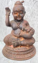 Uniek brons Bala Krishna kind met boterpot 18cm – nu €75!, Verzamelen, Religie, Ophalen of Verzenden, Gebruikt, Beeld(je), Hindoeïsme