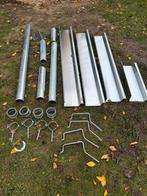 Partij zinken Dakgoten en Afvoermateriaal B37 80mm, Doe-het-zelf en Verbouw, Buizen en Afvoer, Ophalen, Gebruikt, Aluminium, Minder dan 2 meter