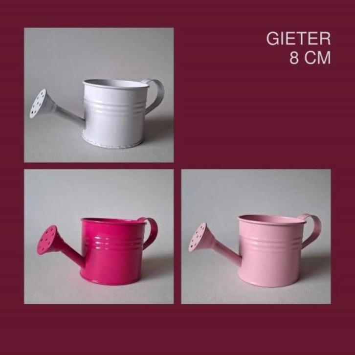 Mini gieter wit, roze of cerise 8 cm p/st, Huis en Inrichting, Woonaccessoires | Overige, Nieuw, Ophalen of Verzenden