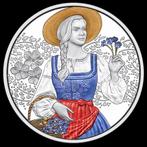 OOSTENRIJK 10 EURO 2025 "AUFDIRNDL - LINNEN", PROOF, AG 925, Postzegels en Munten, Oostenrijk, Setje, Zilver, Ophalen of Verzenden