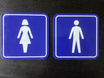 Vintage NS man/vrouw WC Pictogrammen bordjes (geen emaille) beschikbaar voor biedingen