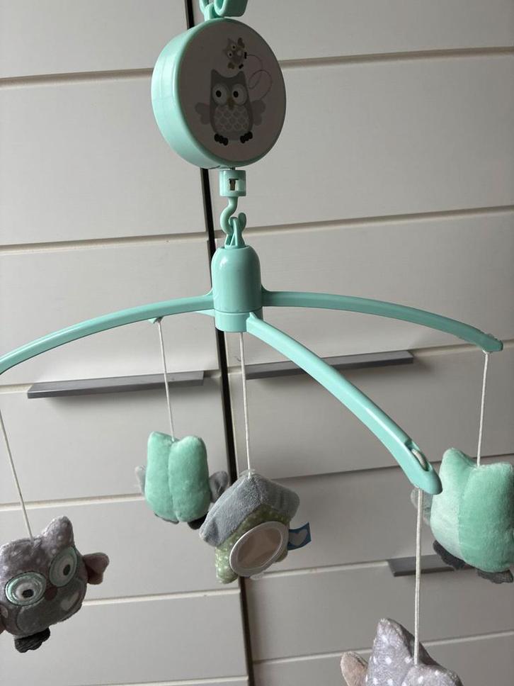 Muziek Mobiel met Uiltjes, Kinderen en Baby's, Speelgoed | Babyspeelgoed, Zo goed als nieuw, Mobiel, Met geluid, Ophalen of Verzenden