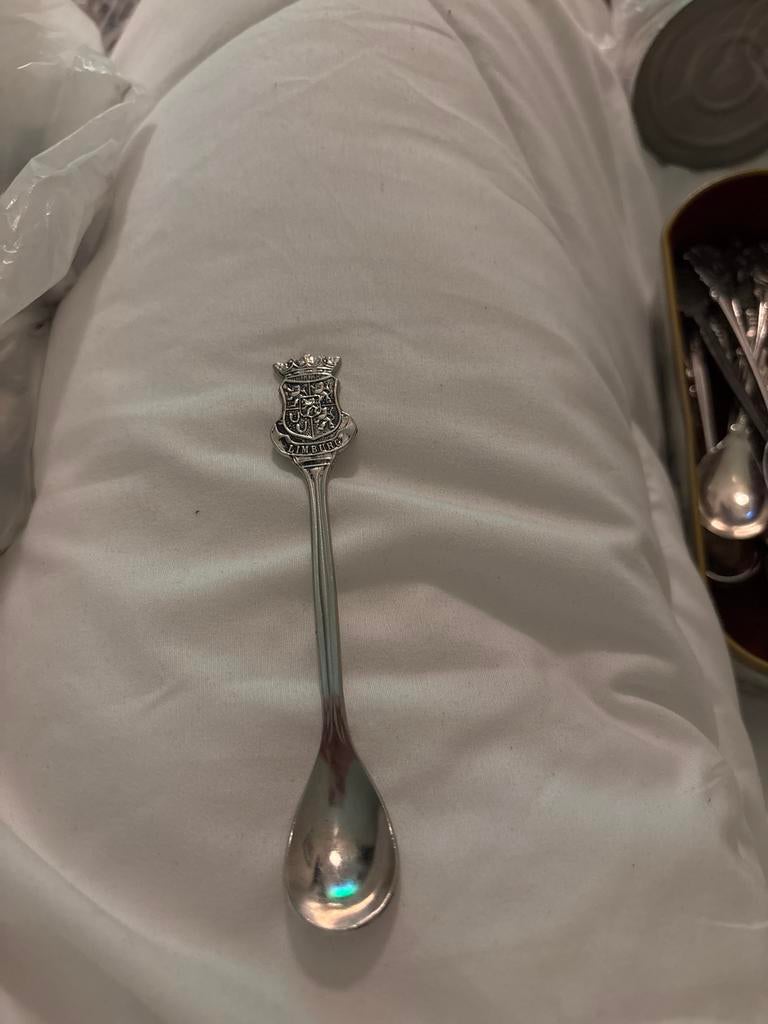 Zilveren theelepeltje met wapen van Limburg, Ophalen of Verzenden