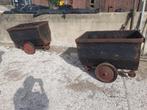 Mijnkarren 2 stuks, Ophalen, Gebruikt, Minder dan 60 cm, Rond