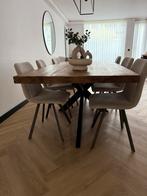 Mango hout eettafel 220x100cm, Huis en Inrichting, Tafels | Eettafels, Ophalen, Gebruikt, 100 tot 150 cm, 200 cm of meer