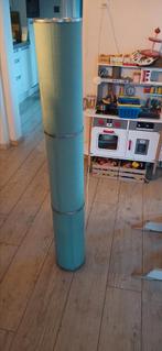 Turquoise vloerlamp Ikea Vidja, Huis en Inrichting, Lampen | Vloerlampen, Ophalen, Gebruikt, Stof, 100 tot 150 cm