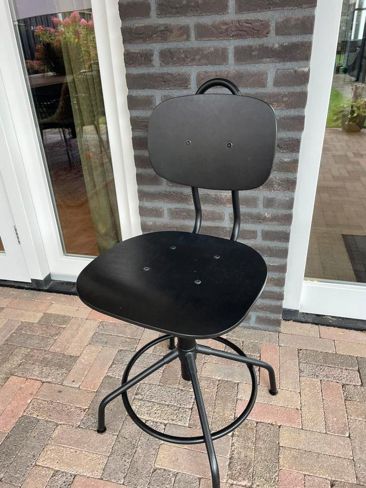 Ikea KULLABERG Bureaustoel, zwart - zgan, Huis en Inrichting, Bureaustoelen, Zo goed als nieuw, Bureaustoel, Zwart, Ophalen