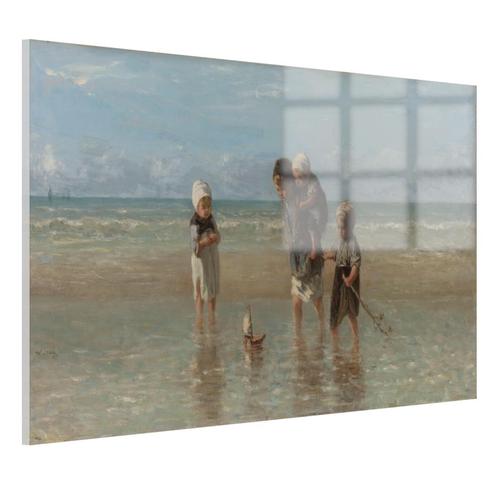 Kinderen der zee - Jozef Israels | Plexiglas 120x80 cm, Antiek en Kunst, Kunst | Schilderijen | Klassiek, Verzenden