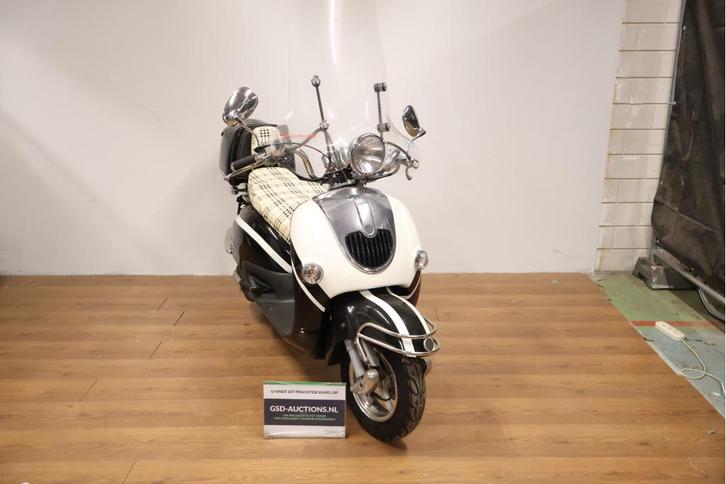 Zwarte La Souris Retro Brommer/Scooter, Fietsen en Brommers, Scooters | Overige merken, Ophalen of Verzenden