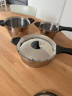 Pannenset BK pannen, 3 stuks, Huis en Inrichting, Keuken | Potten en Pannen, Inductieplaat, Pannenset, Ophalen of Verzenden, Zo goed als nieuw