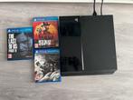 PS4 + controller + 3 spellen, Spelcomputers en Games, Ophalen, Zo goed als nieuw, Met 1 controller, Original