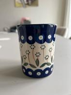 Bunzlau Beker - Handgemaakt Pools Aardewerk, Overige typen, Ophalen of Verzenden, Zo goed als nieuw, Overige stijlen