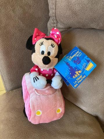Minnie Mouse knuffel - Roze autotje - Disneyland parijs