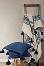 1 persoons Bedsprei blauw met 2 kussenhoezen, Verzenden, Nieuw