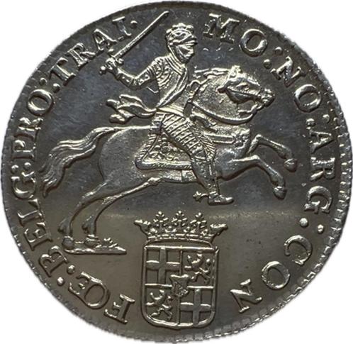 Halve Dukaton of halve zilveren rijder 1787 Utrecht UNC Det., Postzegels en Munten, Munten | Nederland, Overige waardes, Vóór koninkrijk