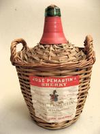 Retro rieten mandfles , Jose Premartin's sherry jaren 70, Antiek en Kunst, Curiosa en Brocante, Ophalen of Verzenden