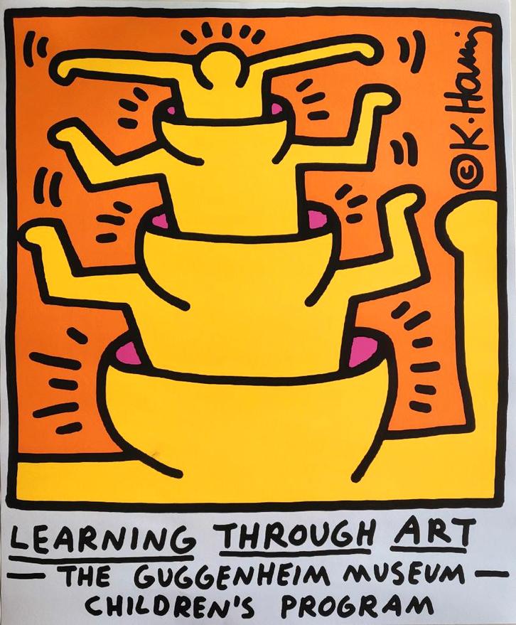 Keith Haring - Learning through Art, Antiek en Kunst, Kunst | Litho's en Zeefdrukken, Verzenden