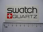 sticker SWATCH QUARTZ horloge merk retro juwelier winkel, Verzamelen, Stickers, Merk, Verzenden