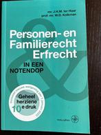 Personen- en Familierecht en Erfrecht druk 10, Boeken, Studieboeken en Cursussen, J.H.M. ter Haar, Ophalen of Verzenden, Alpha