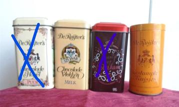 De Ruijter's blikken. Choc.vlokken melk. gestampte Muisjes beschikbaar voor biedingen